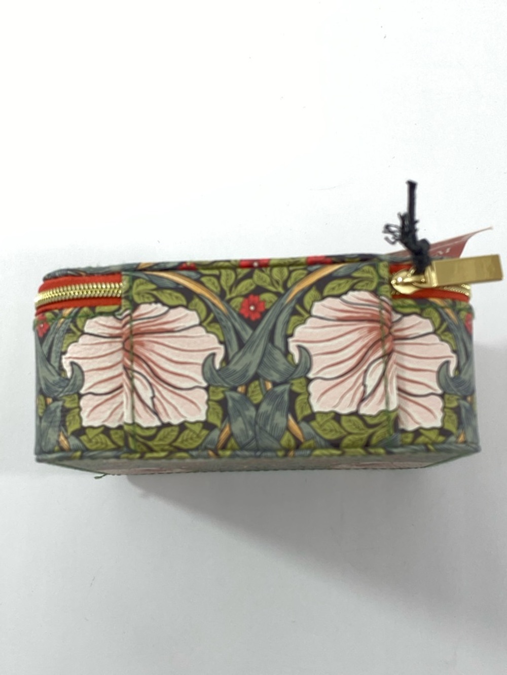 William Morris Women’s Pimpernel Jewelry Case Floral Green Pink Red Zipper NWT - Picture 5 of 16